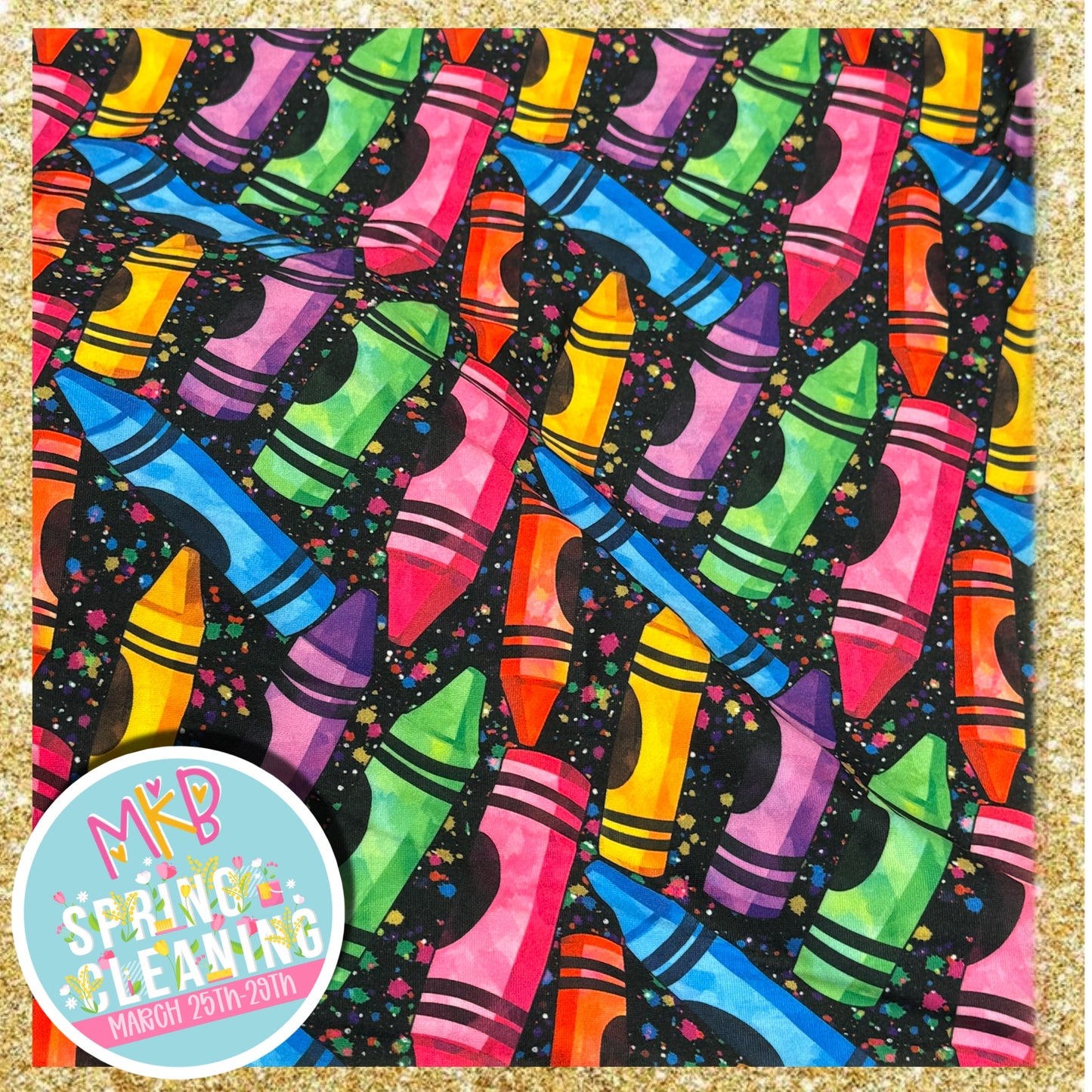 Crayons on Black SpringCleaning3.25