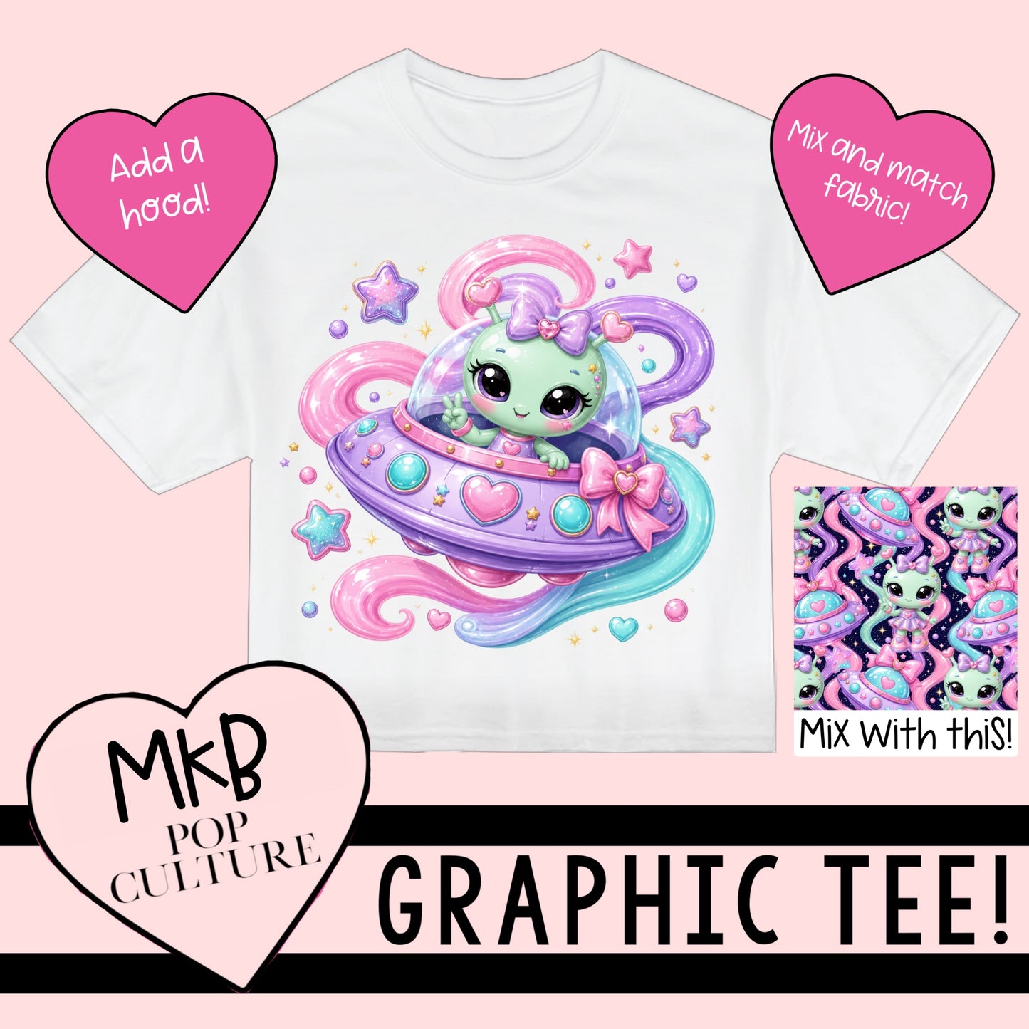 Girly Alien TEE UFODay7.2