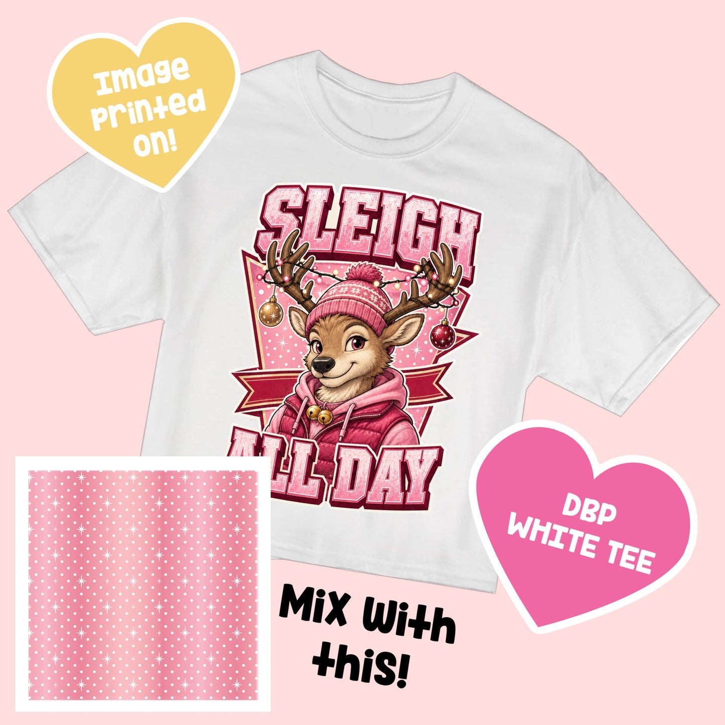 Pink Sleigh TEE GOLDExclusive8.3