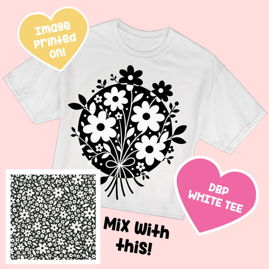 Monochrome Floral TEE Cute&Colorful7.24