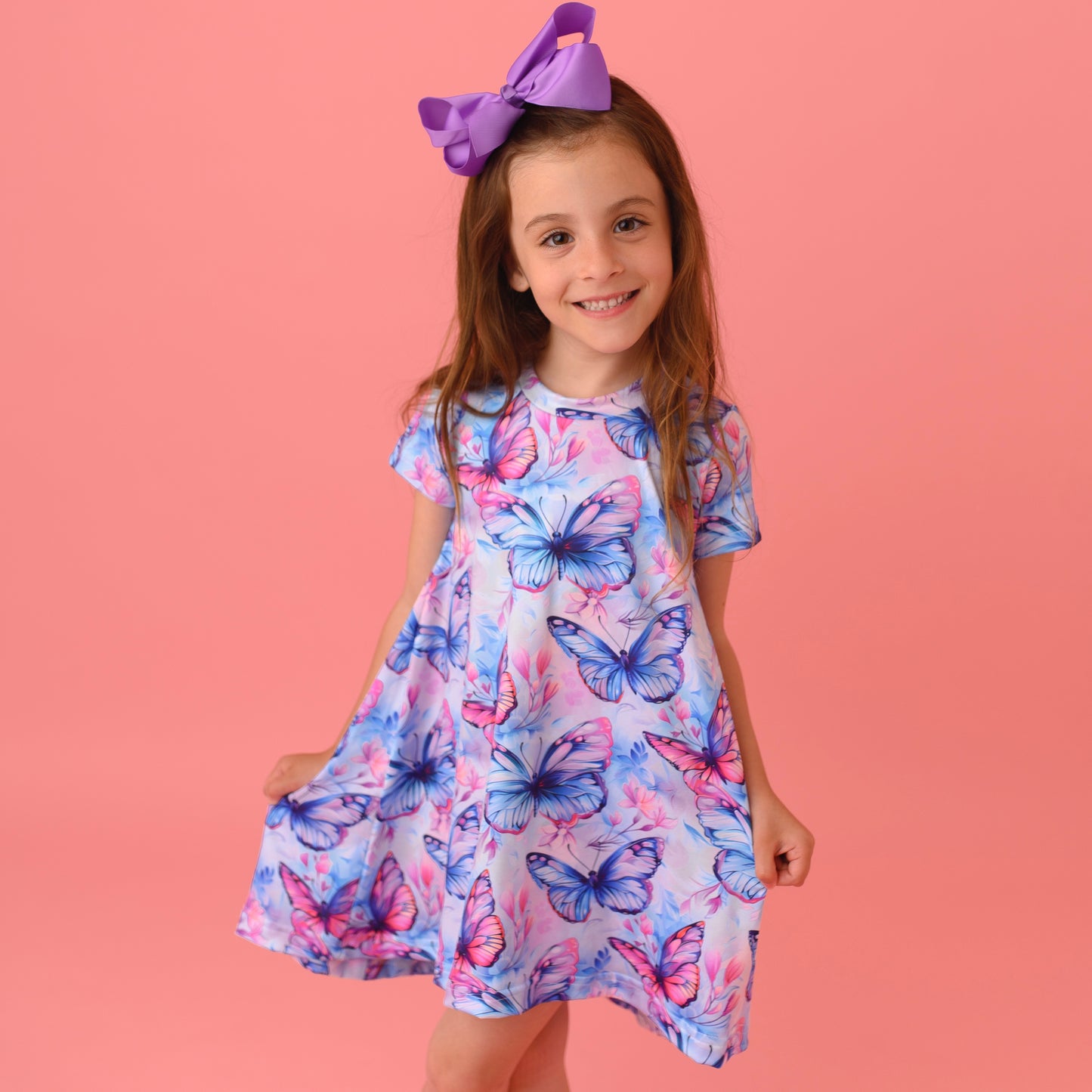 Blue & Pink Butterflies *FABRIC ONLY!* MomInsider5.9