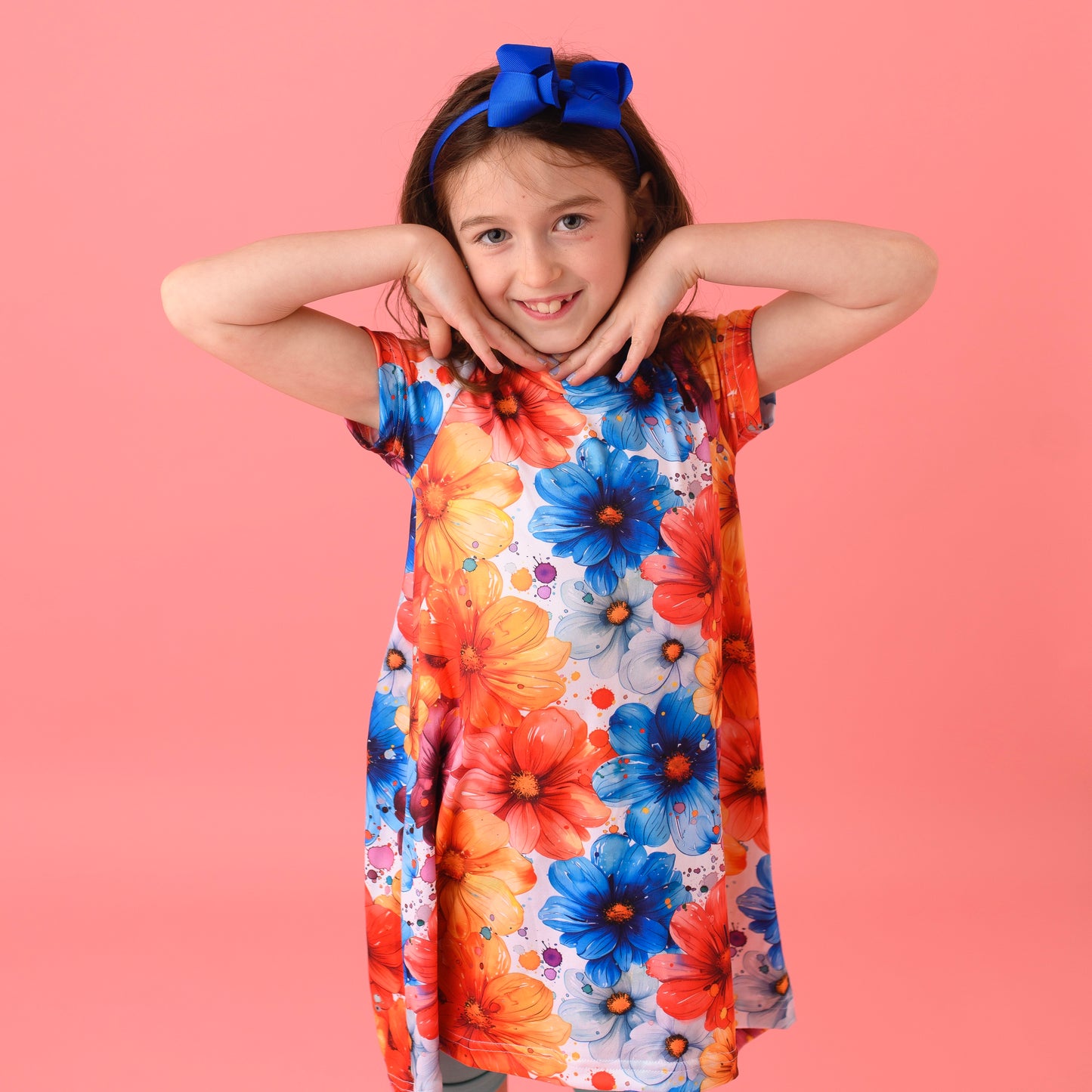 Orange and Blue Flowers *FABRIC ONLY!* MomInsider5.9
