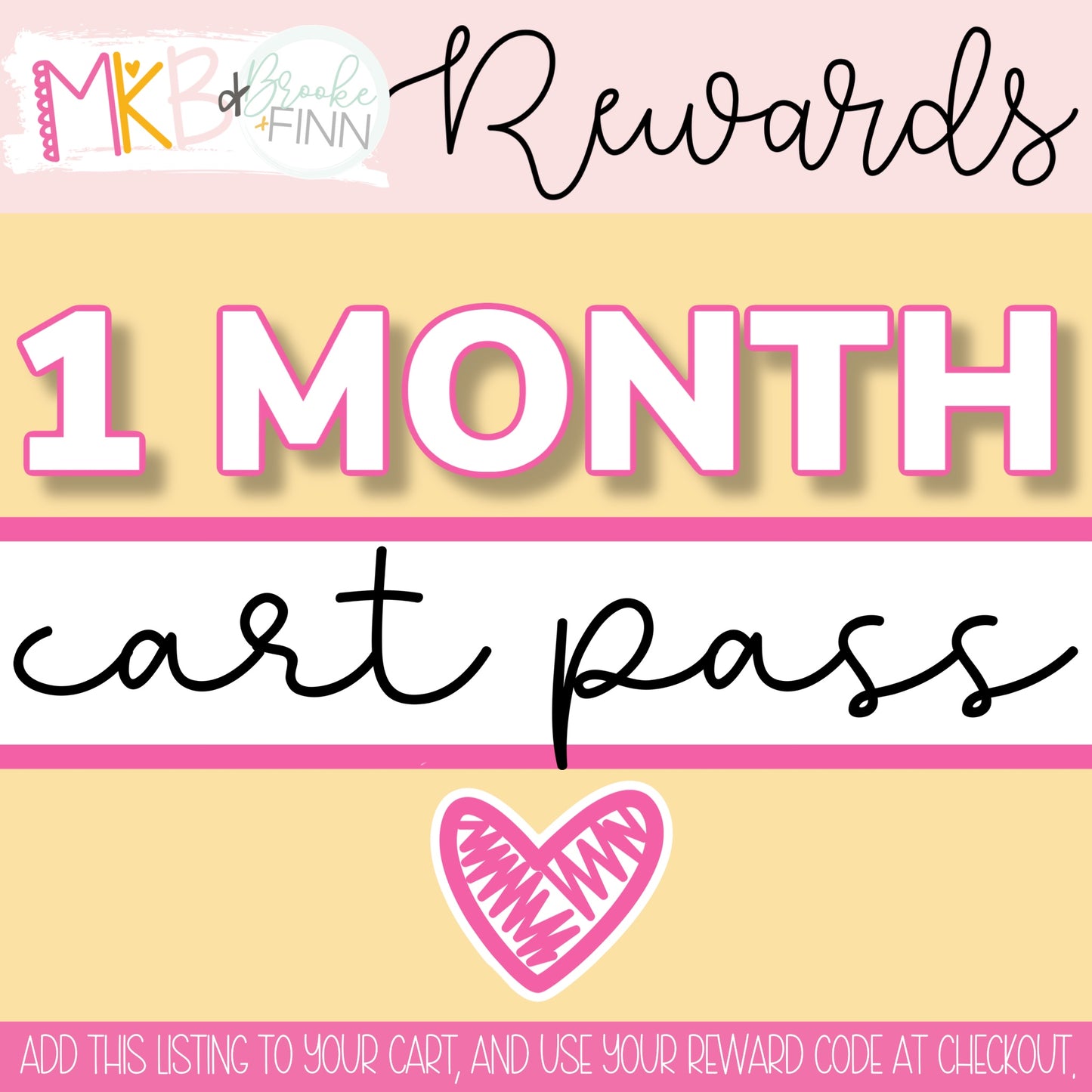 1 Month Cart Pass (MKB REWARDS) MKBRewardProgram