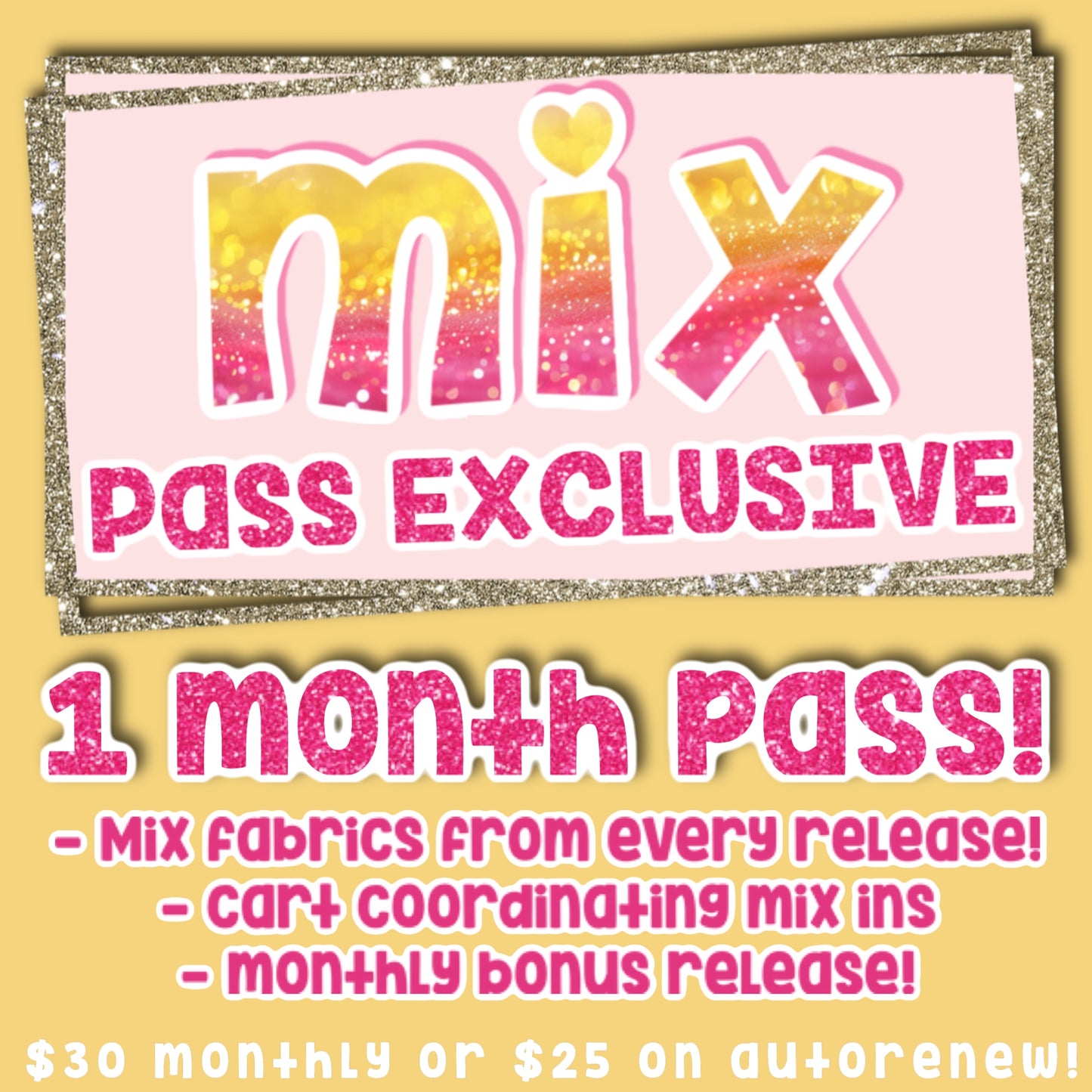 Mix Pass Monthly Renewal MixRenew