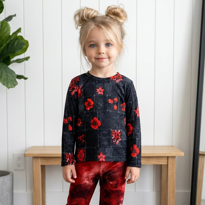 Black and Red Floral *MOMMY* ALittleBit10.16